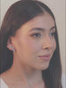 Ear Cuff Azul Topázio Cravejado Cristal com Gota Pendente