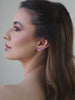 Brinco Ear Cuff Carre Quadrado Fucsia Rosa com Tarraxa Virgula