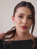 Brinco Ear Cuff Carre Quadrado Citrino com Tarraxa Virgula