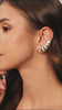 Ear Cuff Gotas Cravejadas Cristal Banhado a Ouro 18K