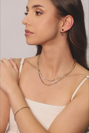 Choker Plaquinhas Lisas Douradas Banhado a Ouro 18K