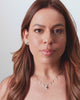 Conjunto Gargantilha com Berloques Cravejados Pingente e Brincos Gota Verde Esmeralda com Borda Cristal