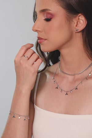 Anel Ondas Lisas Tamanho 22 Ródio Branco