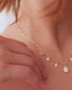 Conjunto Gargantilha com Berloques Cravejados Pingente e Brincos Gota com Borda Cristal